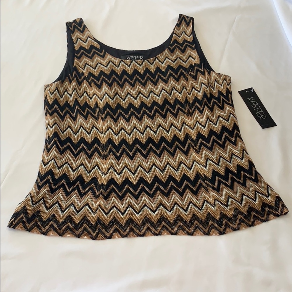 Kasper sleeveless top size 10 (A15)